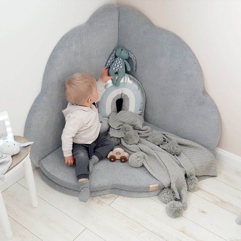 Cloud Foldable Play Mat Light Grey