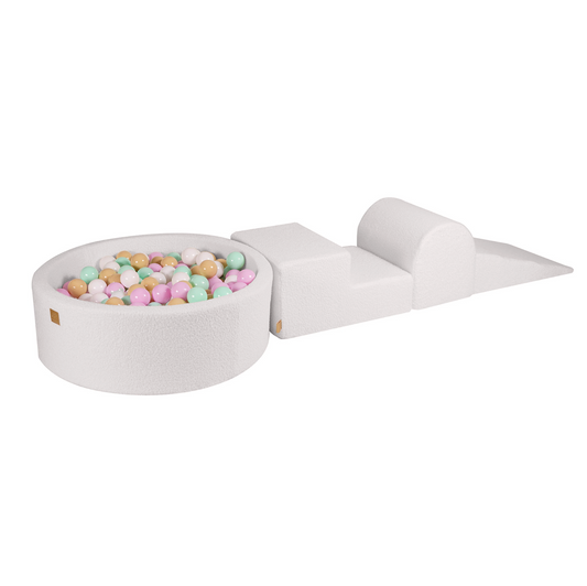 Playground Boucle με Μπαλοπισίνα Large White | Candy
