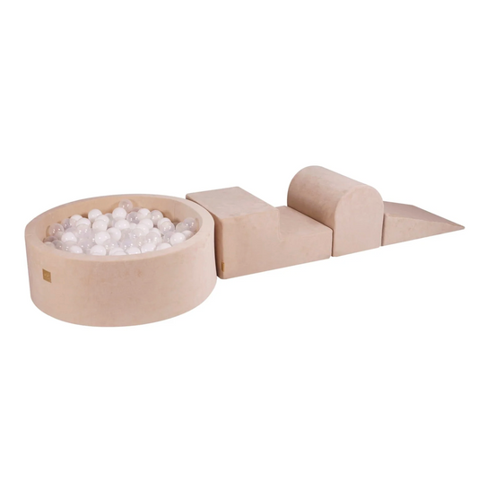 Playground Velvet με Μπαλοπισίνα Large Ecru | White