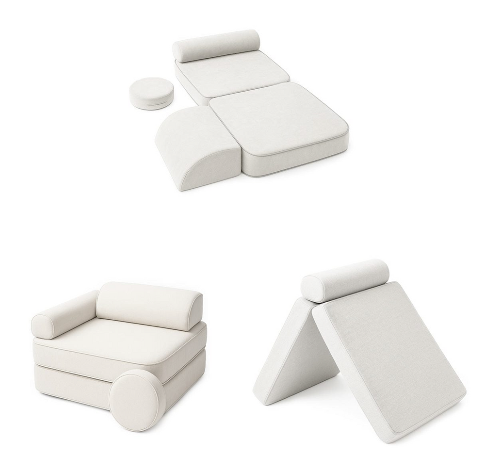 Παιδικός Καναπές MELLOW Cotton Cloud White