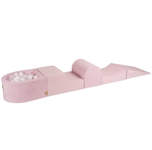 Playground Velvet με Μπαλοπισίνα Powder Pink | Pearl White