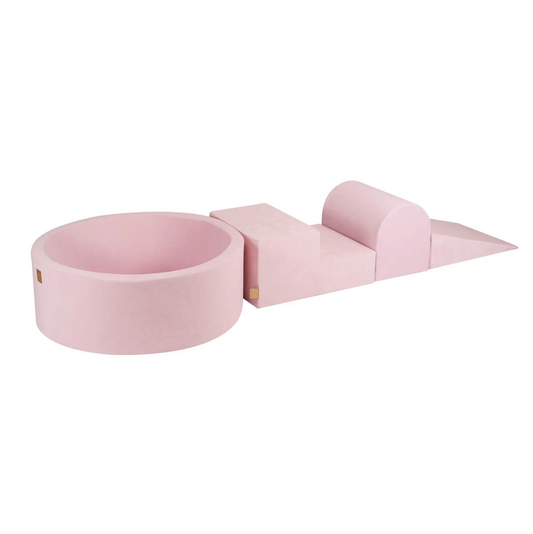 Playground Velvet με Μπαλοπισίνα Large Powder Pink | Candy