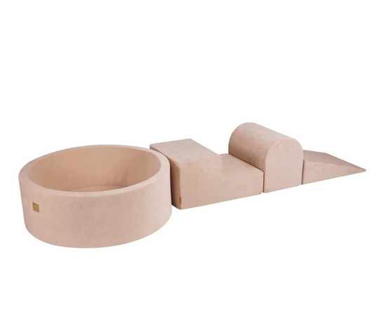 Playground Velvet με Μπαλοπισίνα Large Ecru | White