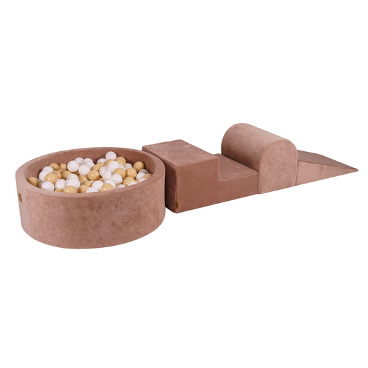 Playground Velvet με Μπαλοπισίνα Large Beige | Beige