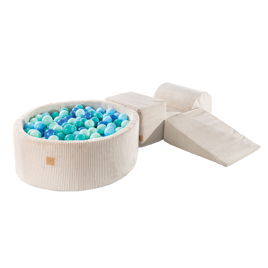 Playground Aesthetic με Μπαλοπισίνα Large Ecru | Turquoise