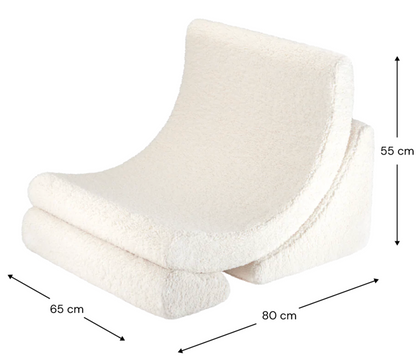Cream White Moon Chair