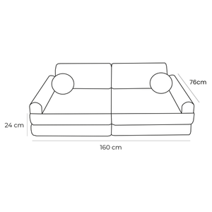 Παιδικός Καναπές SLIMCORD Gray
