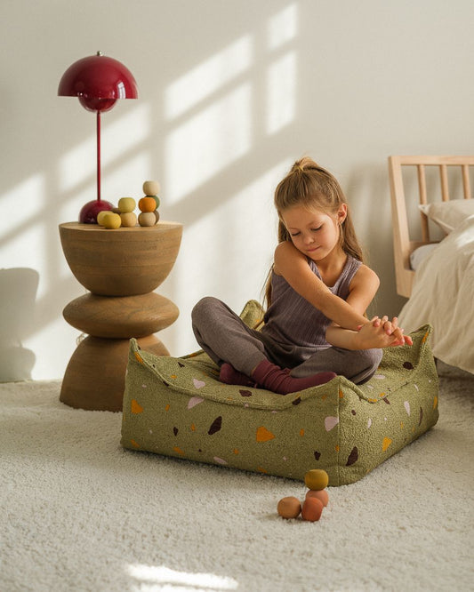 Terrazzo Moss Square Ottoman