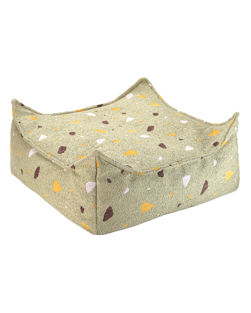 Terrazzo Moss Square Ottoman