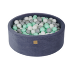 Μπαλοπισίνα Grey Blue Velvet | Grey/Mint