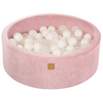Μπαλοπισίνα Powder Pink Velvet | White