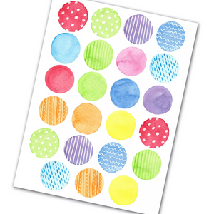 Dot Stickers Watercolor Rainbow