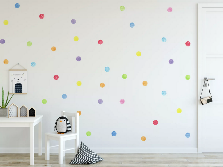 Dot Stickers Watercolor Rainbow