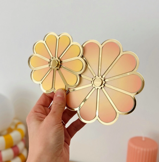 Plexi Wall Flower - Gradient Orange