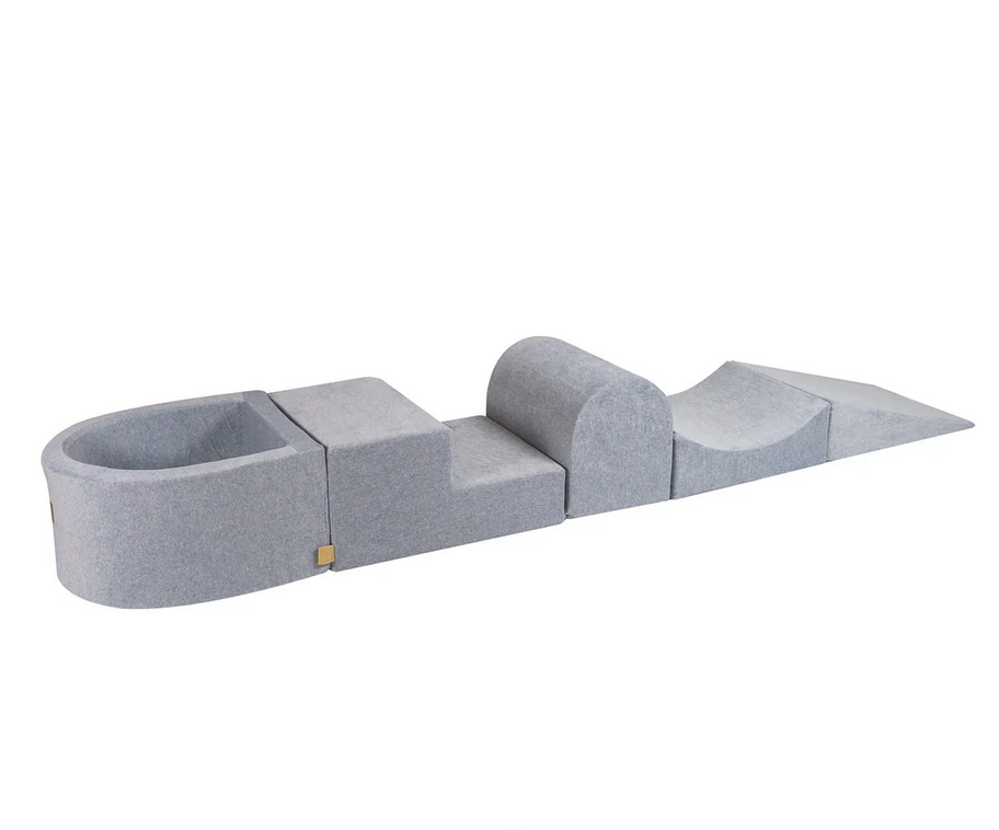 Playground Velvet με Μπαλοπισίνα Grey |  Pink/Blue