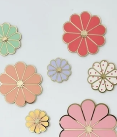 Plexi Wall Flower - Coral