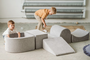 Grey Playground με Μπαλοπισίνα Mint/White