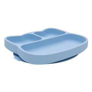 Cat Stickie Plate - powder blue