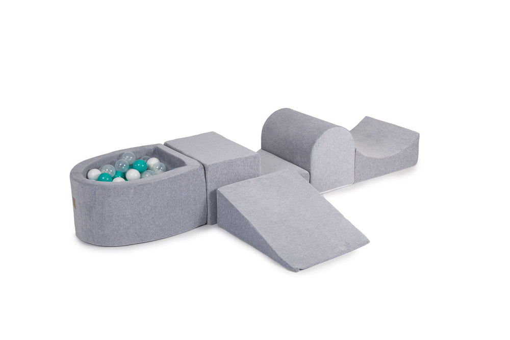 Grey Playground με Μπαλοπισίνα Mint/White