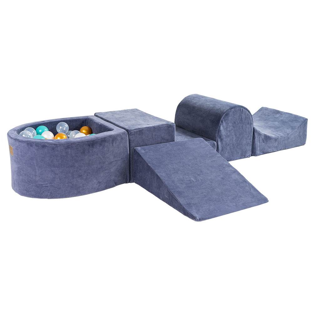 Grey Blue Playground με Μπαλοπισίνα Gold/Turquoise