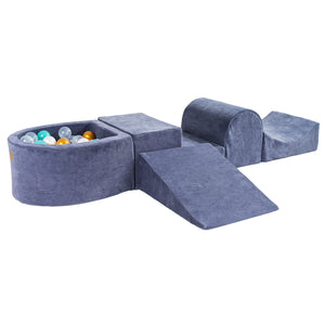 Grey Blue Playground με Μπαλοπισίνα Gold/Turquoise