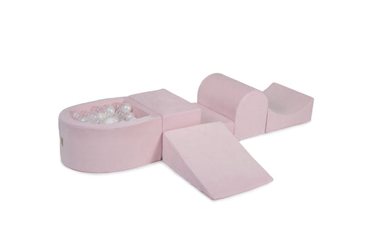 Playground Velvet με Μπαλοπισίνα Powder Pink | Pearl White