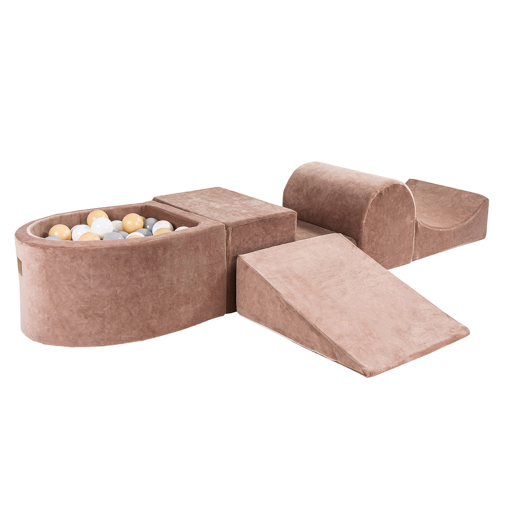 Beige Playground με Μπαλοπισίνα Grey/Beige