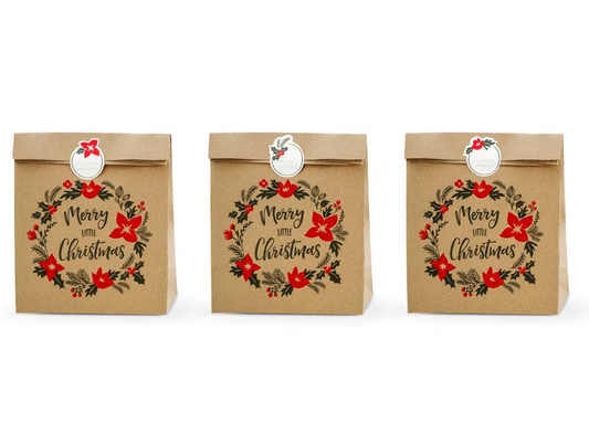 Σακουλάκια Δώρων Merry Little Christmas Rustic