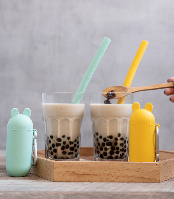 Keepie Bear & Bendie straw - Mint