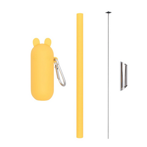 Keepie Bear & Bendie straw - Yellow