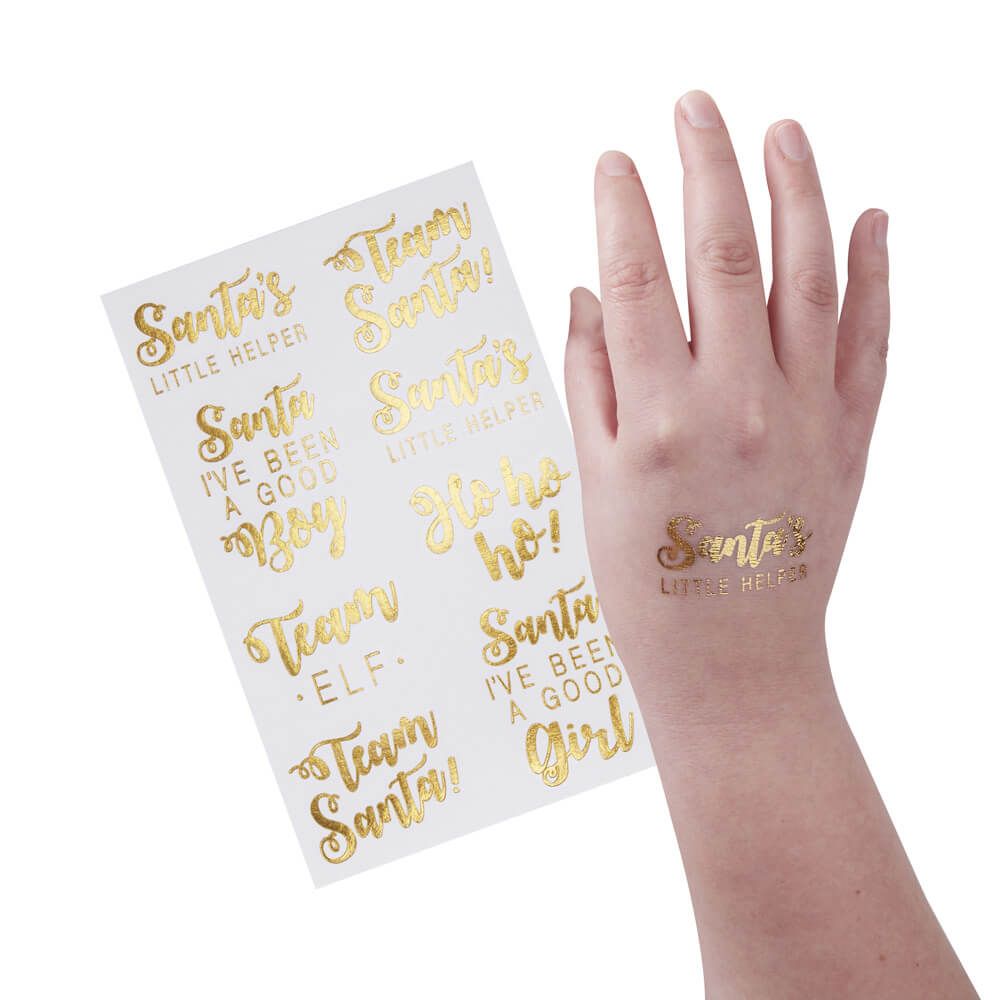 Χριστουγεννιάτικα Tattoos Gold