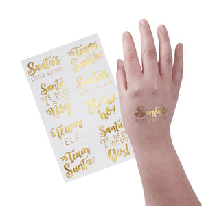 Χριστουγεννιάτικα Tattoos Gold