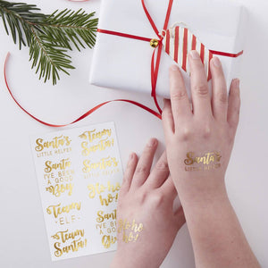 Χριστουγεννιάτικα Tattoos Gold